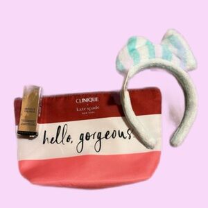 Beauty bundle. Clinique/Kate spade beauty bag, lancomé serum, serum and band NWT